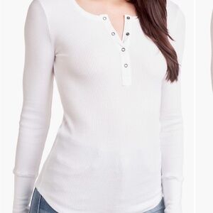 Splendid White Henley Medium